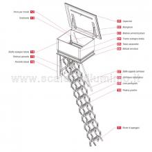 Scale retrattili per terrazze e tetti 70 x 130 particolari