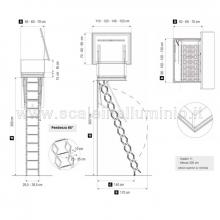 Scale retrattili per terrazze e tetti 70 x 130 disegni