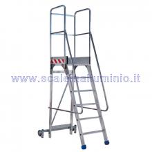 Scala a castello smontabile 2.50 metro con pianale da 80 cm Scala a castello smontabile 2.50 metro con pianale da 80 cm