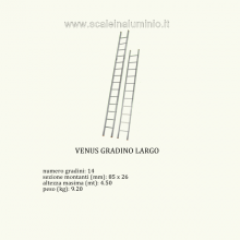 scale in alluminio - Venus semplice 14 gradini 