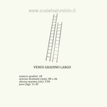 scale in alluminio - Venus semplice 18 gradini 
