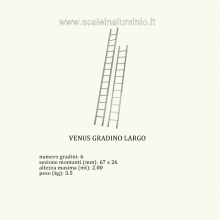 Scale in alluminio -  Venus semplice 6 gradini