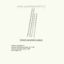 Scale in alluminio - Venus semplice 6 gradini Scale in alluminio - Venus semplice 6 gradini