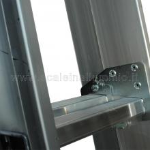 Scala componibile professionale in alluminio 2 rampe 6 gradini sovrapposizione gradino