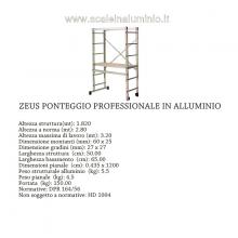 Scale i alluminio - Ponteggio Zeus misure