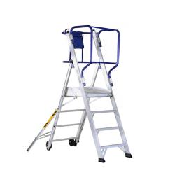 Scala a castello telescopica protezione a 360° 4 gradini Fly Scala a castello telescopica protezione a 360° 4 gradini Fly