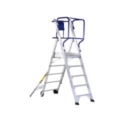 Scala a castello telescopica protezione a 360° 5 gradini Fly Scala a castello telescopica protezione a 360° 5 gradini Fly