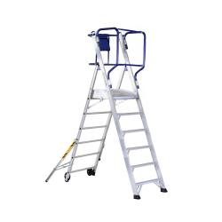 Scala a castello telescopica protezione a 360° 6 gradini Fly Scala a castello telescopica protezione a 360° 6 gradini Fly