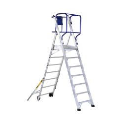 Scala a castello telescopica protezione a 360° 7 gradini Fly Scala a castello telescopica protezione a 360° 7 gradini Fly