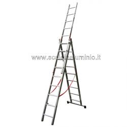 Scala in alluminio componibile allungabile 3 rampe 9 gradini Scala in alluminio componibile allungabile 3 rampe 9 gradini