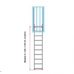 Scala con gabbia di protezione modulare n°3 Scala con gabbia di protezione modulare n°3