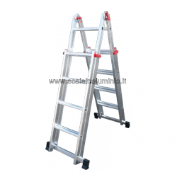 scala in alluminio telescopica doppia salita 4 + 5 scala in alluminio telescopica doppia salita 4 + 5