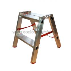 Scala in alluminio a doppia salita professionale 2 gradini Scala in alluminio a doppia salita professionale 2 gradini