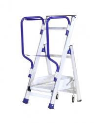 Scala mobile per picking un gradino con 4 ruote Scala mobile per picking un gradino con 4 ruote