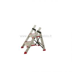 Sgabello in alluminio 2 gradini senza vaschetta Sgabello in alluminio 2 gradini senza vaschetta