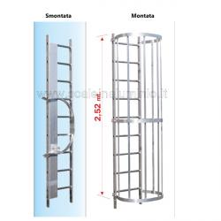 Scala con gabbia di protezione modulo intermedio s