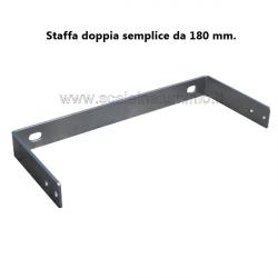 Staffa doppia per scale modulari con gabbia di protezione