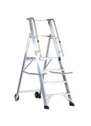 Scala alluminio con ruote salita singola Vera 6 gradini Scala alluminio con ruote salita singola Vera 6 gradini