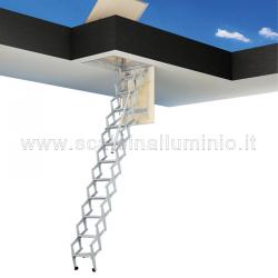 Scale retrattili per terrazze e tetti  70 x 120 h 350 uscita verso l'esterno