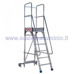 Scala a castello altezza piano 3.00 metri piattaforma 80 cm 12 gradini Scala a castello altezza piano 3.00 metri piattaforma 80 cm 12 gradini