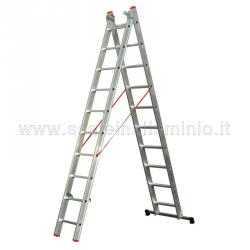 Scala componibile professionale in alluminio 2 rampe 11 gradini