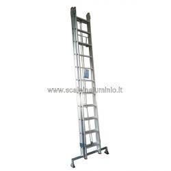 Scala in alluminio con fune professionale 2 x 16 gradini Scala in alluminio con fune professionale 2 x 16 gradini