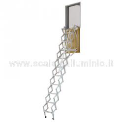 Scale retrattili per soffitte e sottotetti a parete 80 x 130 325 cm