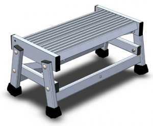 Sgabello mega 1 gradino senza parapetti