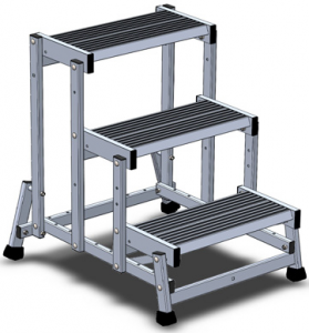 Sgabello mega 3 gradini senza parapetti