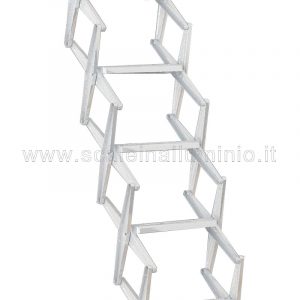 Scale retrattili a pantografo per pareti verticali dettaglio pantografo