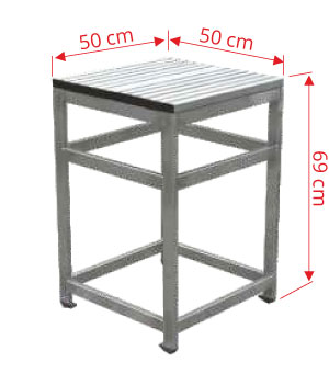 Pedana 3 gradini per camminamanti rialzati o camminate