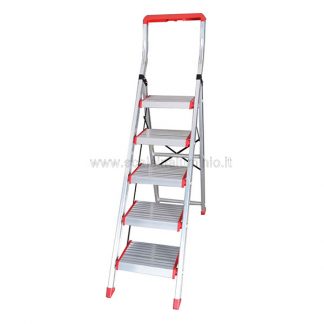 Sgabello Kubo 5 gradini con vaschetta porta oggetti