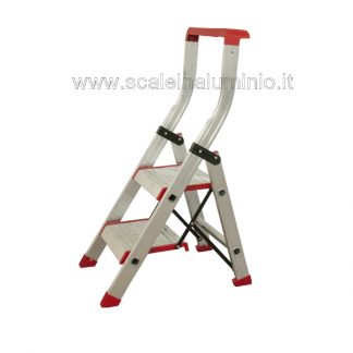 Sgabello Kubo 2 gradini con vaschetta porta oggetti