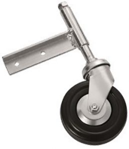 IT SG Scala a Sgabello in alluminio particolare ruote