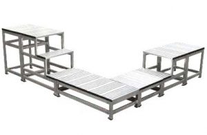 Sgabelli componibili in alluminio esempi configurazioni componibili