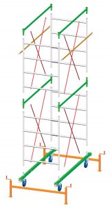 Trabattello in acciaio P7 D.Lgs 81/2008 misure